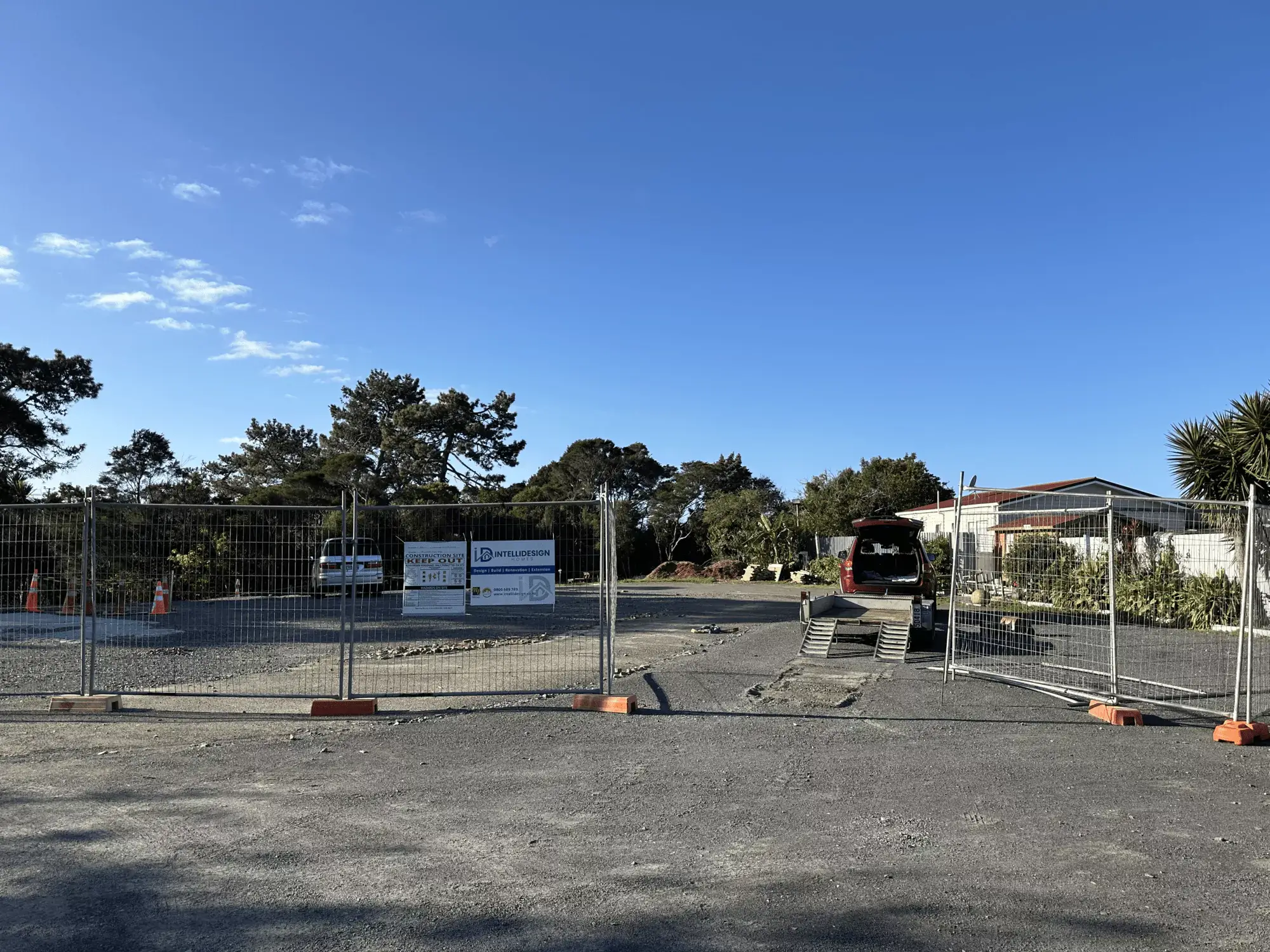 Construction site entry gate