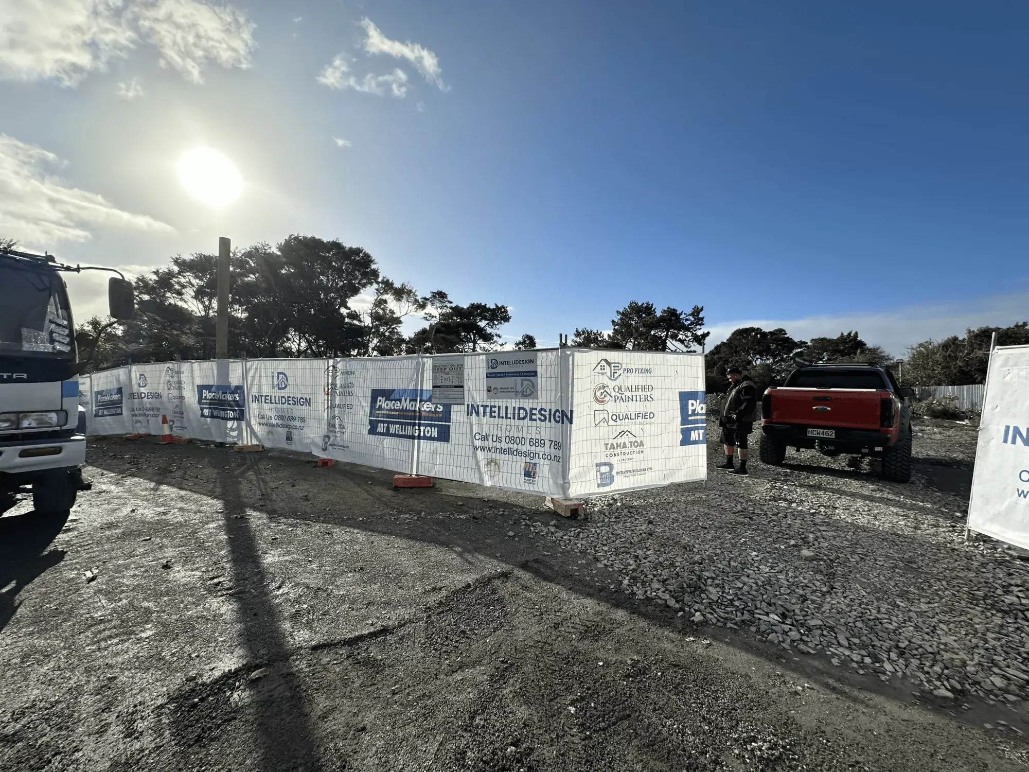 Construction site entrance