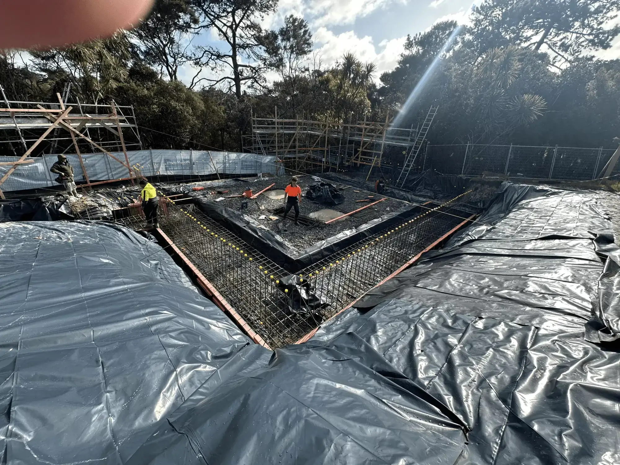 Foundation preparation on site