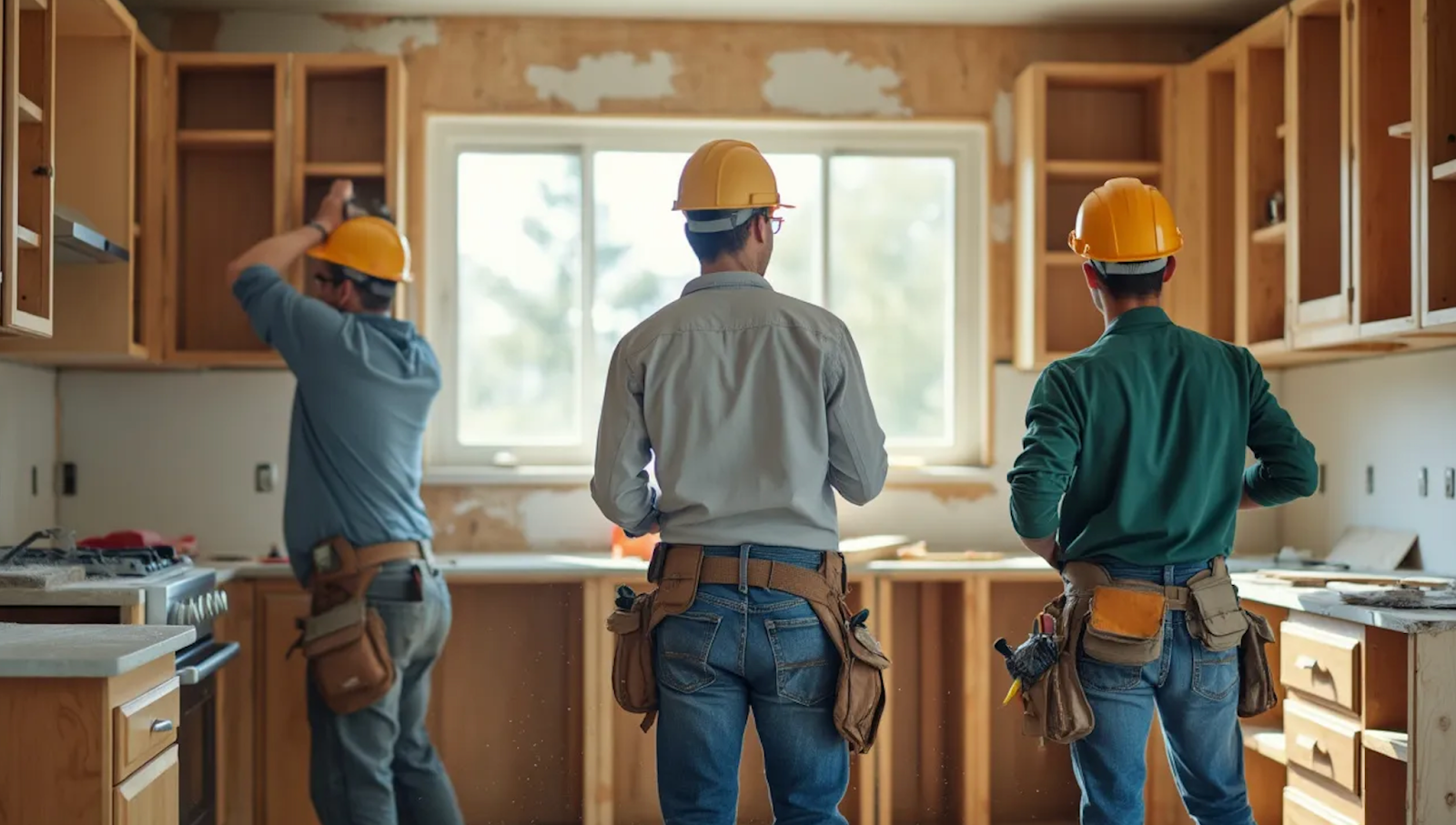 Intelli Design Homes team on a renovation
